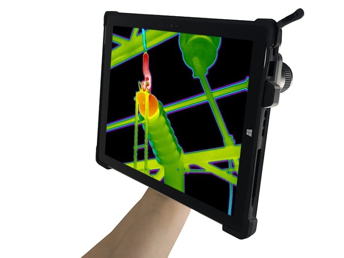 ir-pad-640-industrial-thermal-infrared-camera-tablet-system-front-left-view-shows-infrared-image-with-model